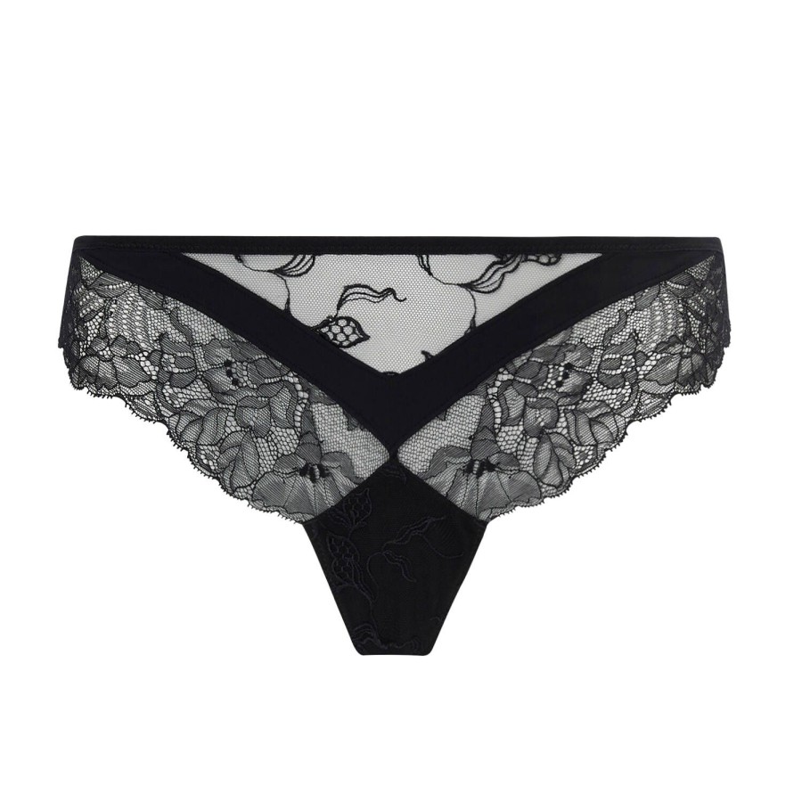 Culottes Lise Charmel | Tanga En Dentelle Noir