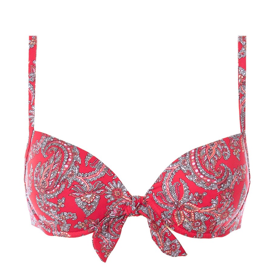 Maillots De Bain Valery Push-Up | Haut De Maillot De Bain Push-Up Rouge