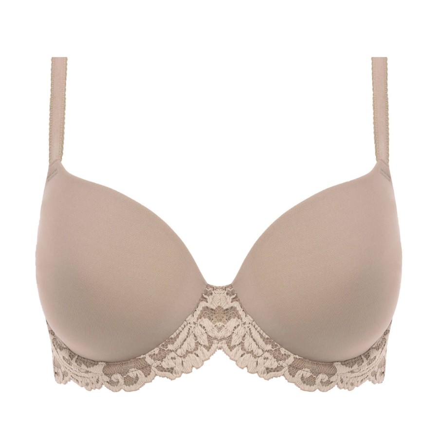 Soutiens-Gorge Wacoal | Soutien-Gorge Moule En Dentelle Cafe Au Lait