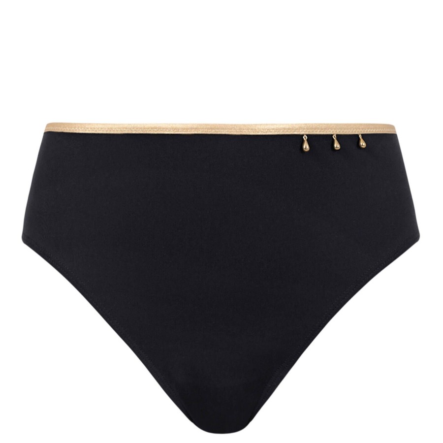 Maillots De Bain Empreinte Culotte Haute | Bas De Maillot De Bain Culotte Haute Noir