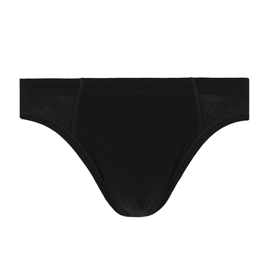 Homme Oscalito Slip Homme | Slip Homme En Coton Fil D'Ecosse Noir