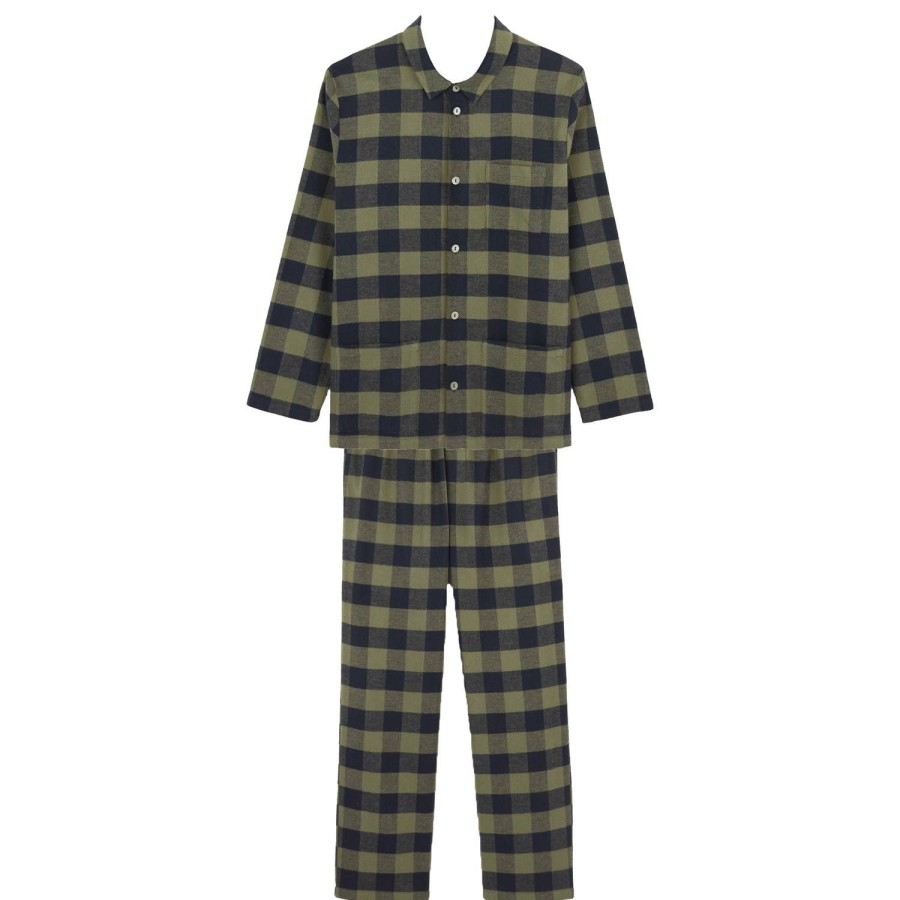 Homme Laurence Tavernier Pyjama Homme | Pyjama Homme En Coton Kaki