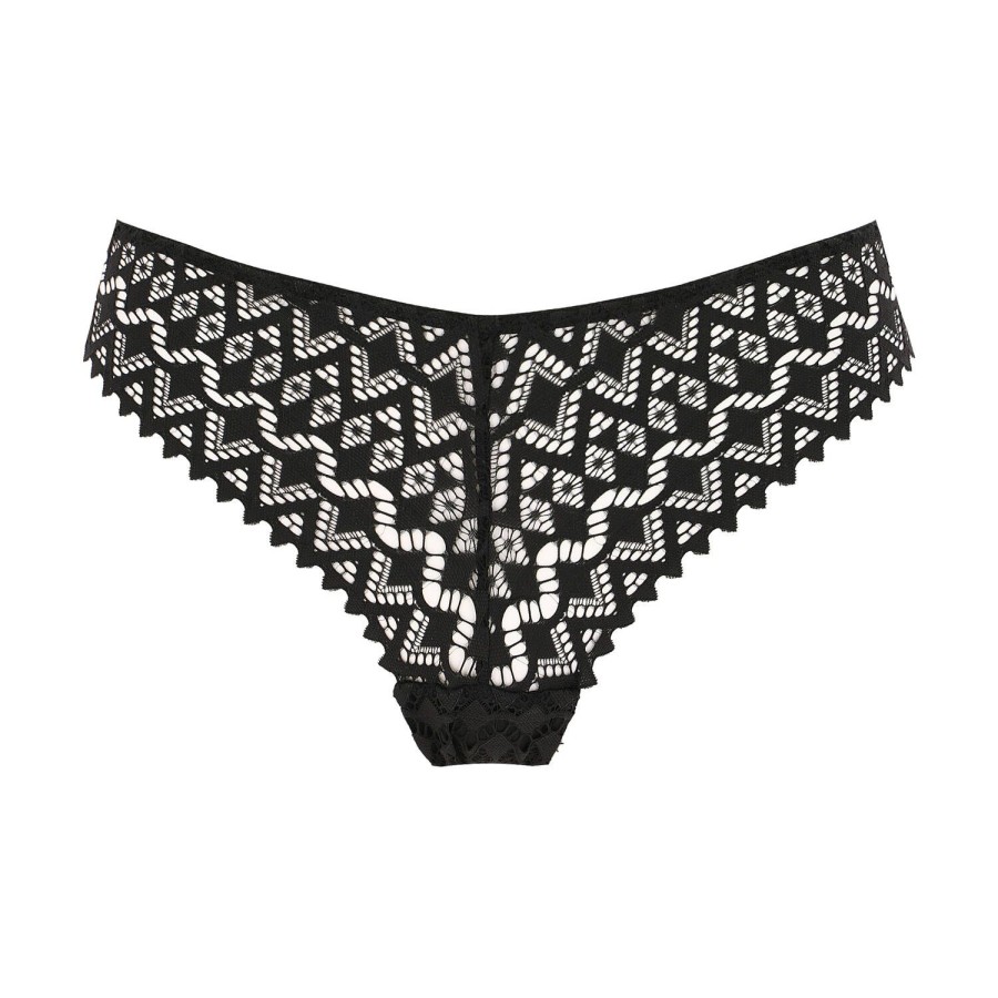 Culottes LIVY | Tanga En Dentelle Noir