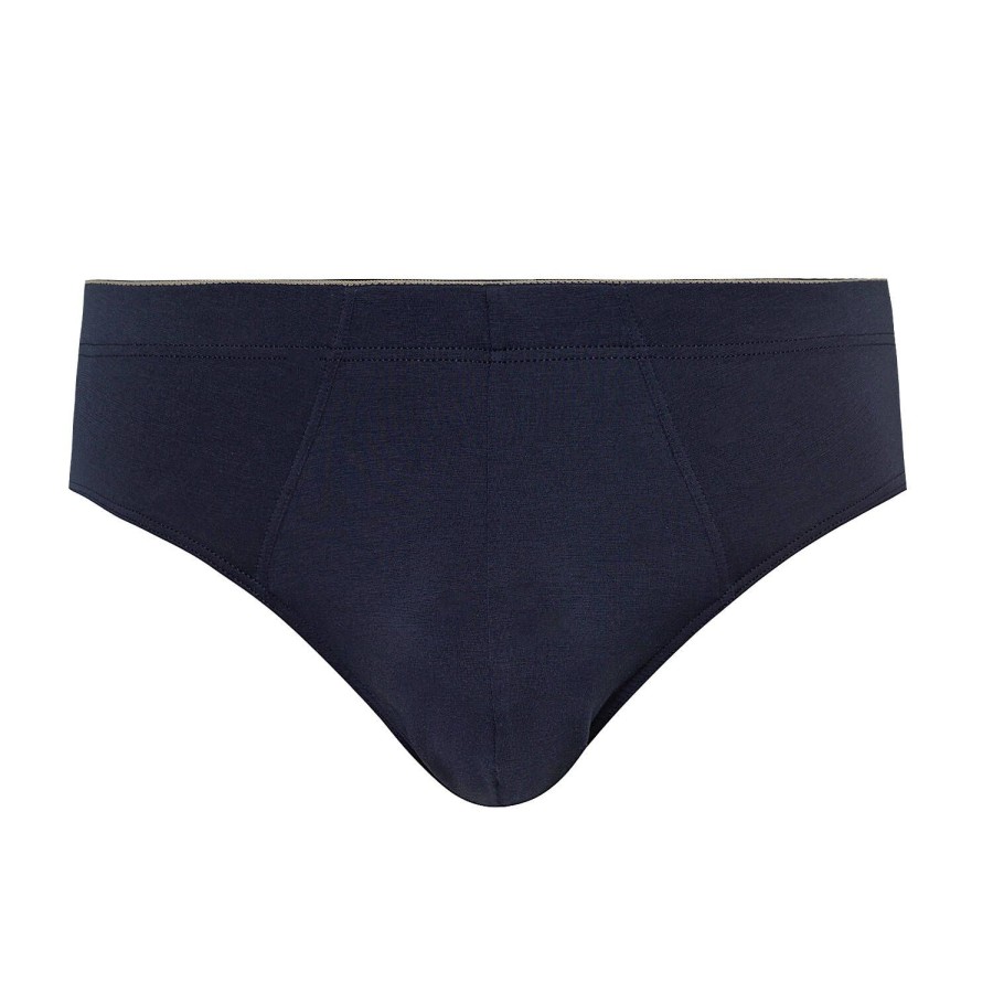 Homme Hanro Slip Homme | Slip Homme En Coton Midnight Navy