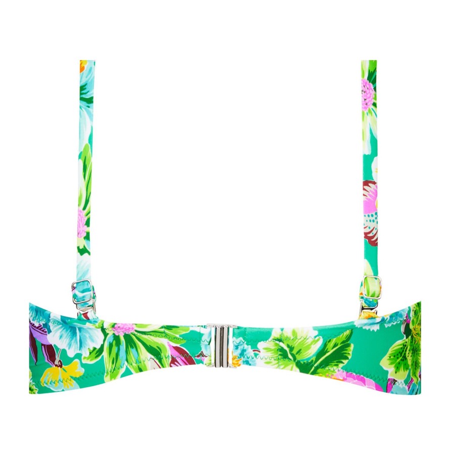 Maillots De Bain Antigel Bandeau | Haut De Maillot De Bain Bandeau Bonnets Profonds Vert Emeraude