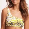 Maillots De Bain Seafolly Bandeau | Haut De Maillot De Bain Bandeau Asymetrique Wild Lime