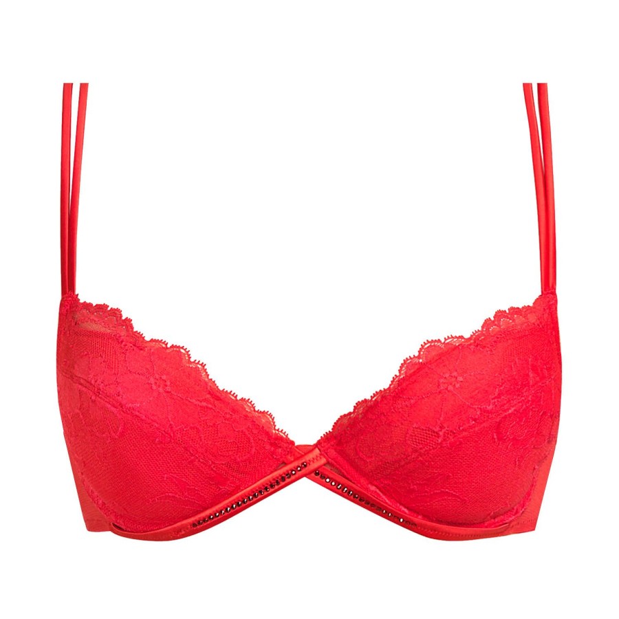 Soutiens-Gorge Andres Sarda | Soutien-Gorge Push-Up En Dentelle Rouge