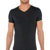 Homme HOM T-Shirt Et Debardeur Homme | T-Shirt Col V Homme Noir