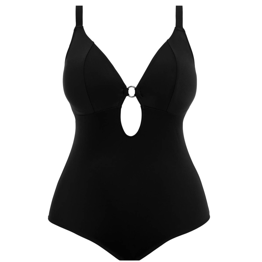 Maillots De Bain Elomi Autres Formes | Maillot De Bain 1 Piece Decollete Sans Armatures Black