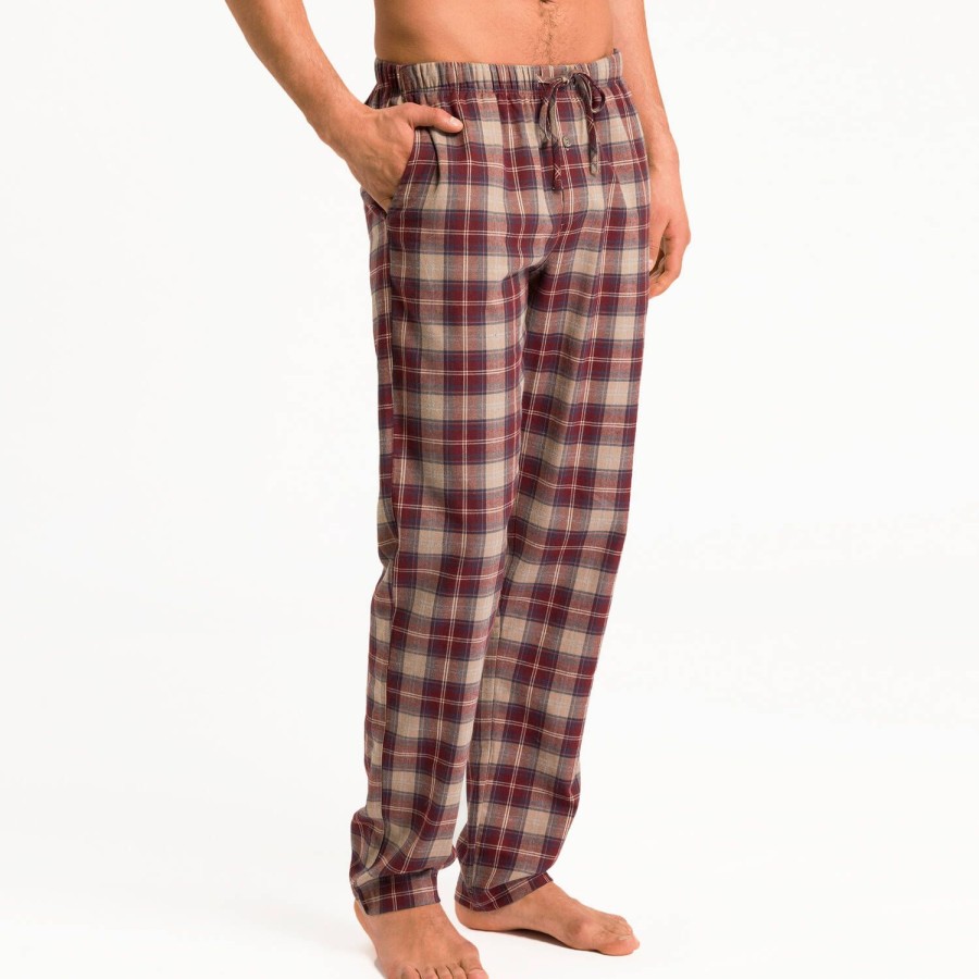 Homme Hanro Ensemble De Detente Homme | Pantalon Homme En Coton Homey Check