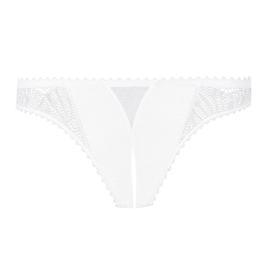 Culottes Maison Close | String Ouvert Blanc