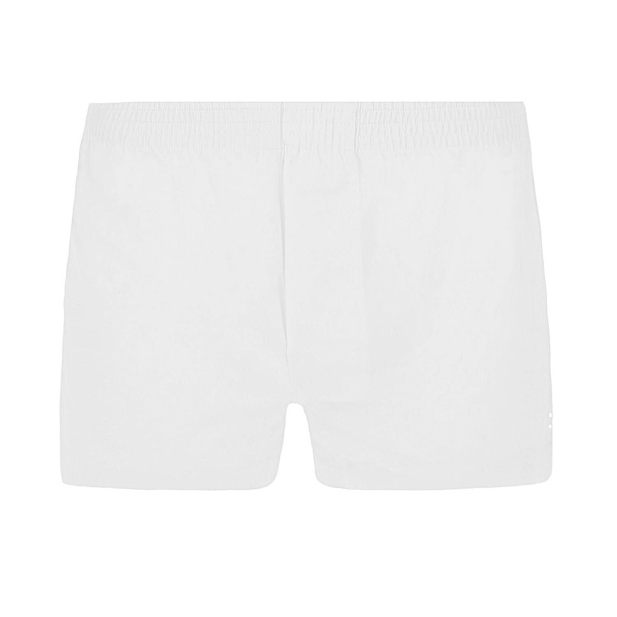 Homme Ron Dorff Calecon Homme | Calecon Uni Doubles Coutures Homme En Coton Blanc