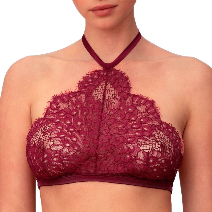 Soutiens-Gorge Coco de Mer | Soutien-Gorge Bustier En Dentelle Crimson