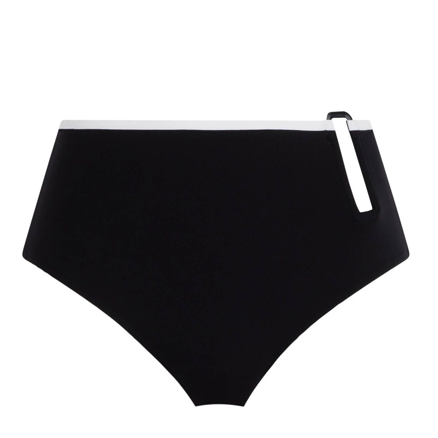 Maillots De Bain Chantelle Culotte Haute | Bas De Maillot De Bain Culotte Haute Noir & Blanc