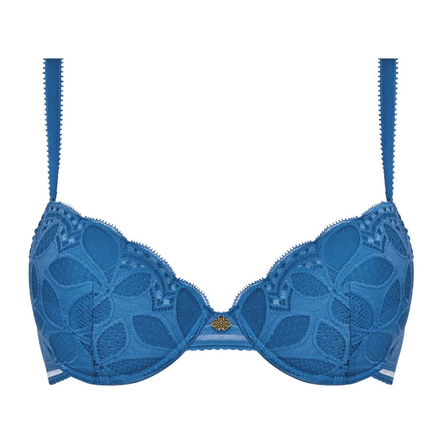 Soutiens-Gorge Antigel | Soutien-Gorge Coques En Dentelle Stricto Cobalt