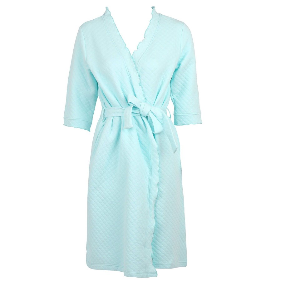 Lingerie De Nuit Canat | Peignoir En Coton Aqua