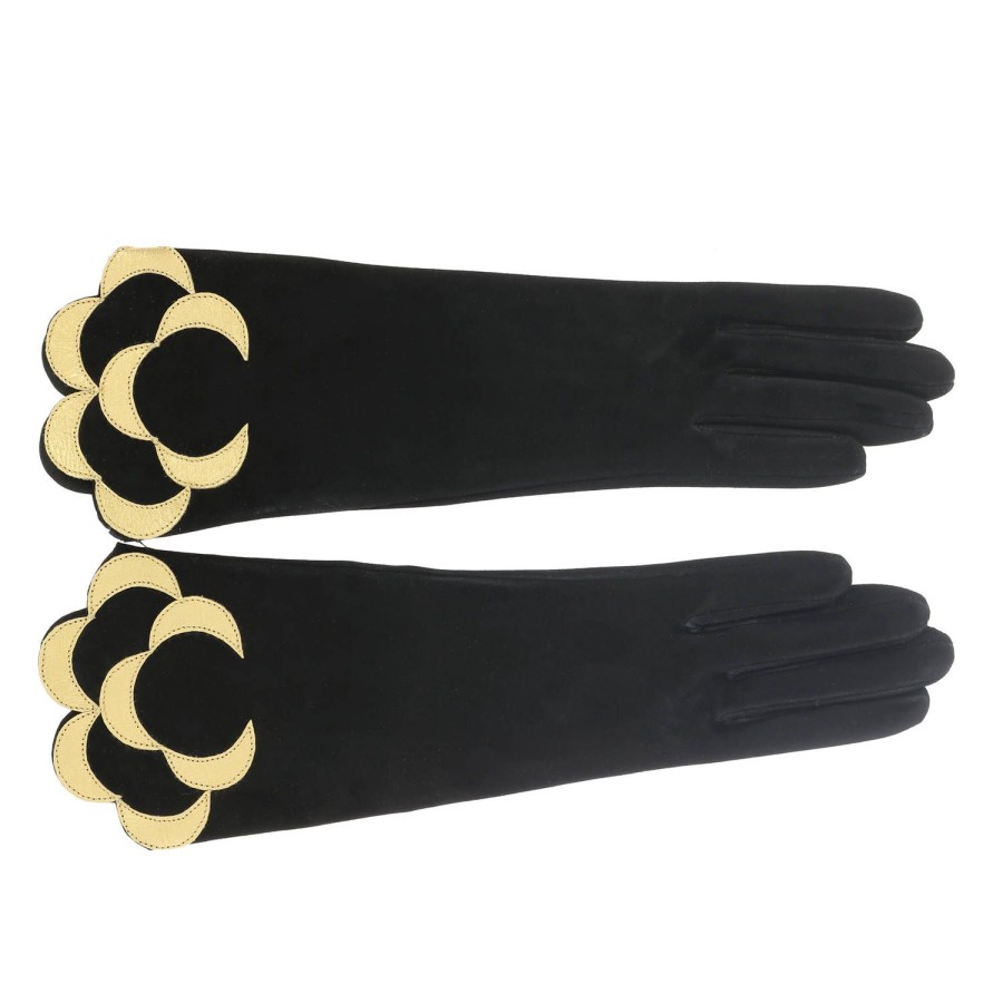 Lingerie Dita Von Teese | Gants The Paramount En Daim Noir