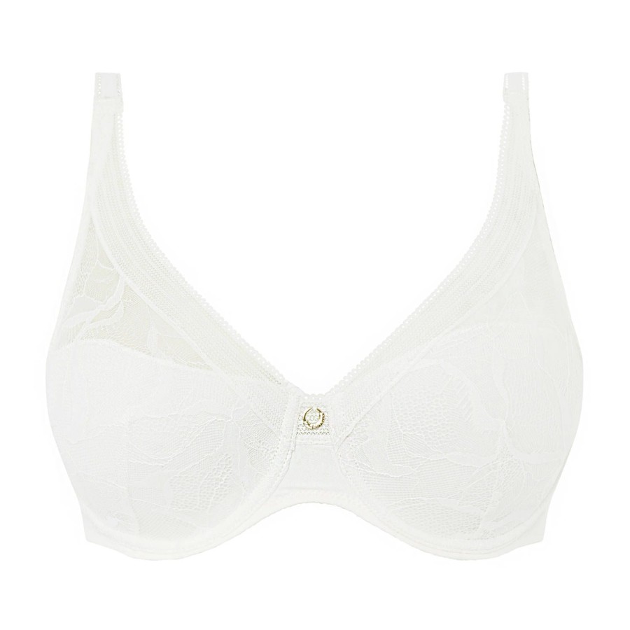 Soutiens-Gorge Chantelle | Soutien-Gorge Spacer Decollete Plongeant En Dentelle Milk