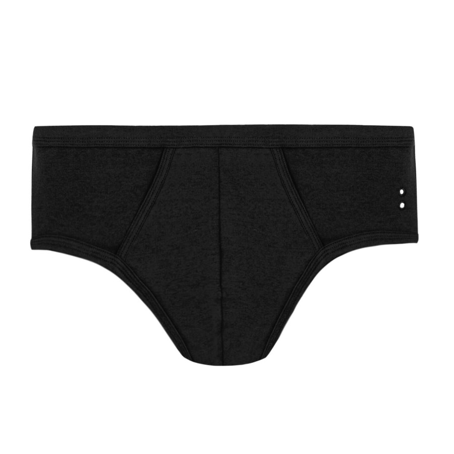 Homme Ron Dorff Slip Homme | Slip Homme En Coton Noir