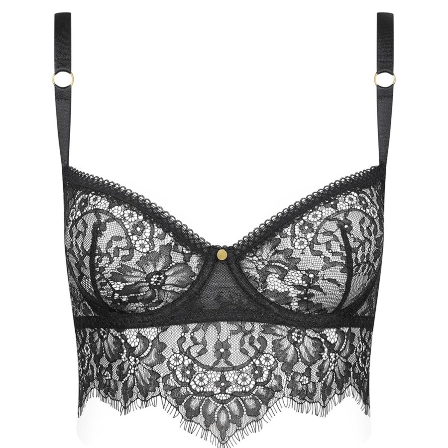 Soutiens-Gorge Maison Close | Soutien-Gorge Bustier En Dentelle Noir