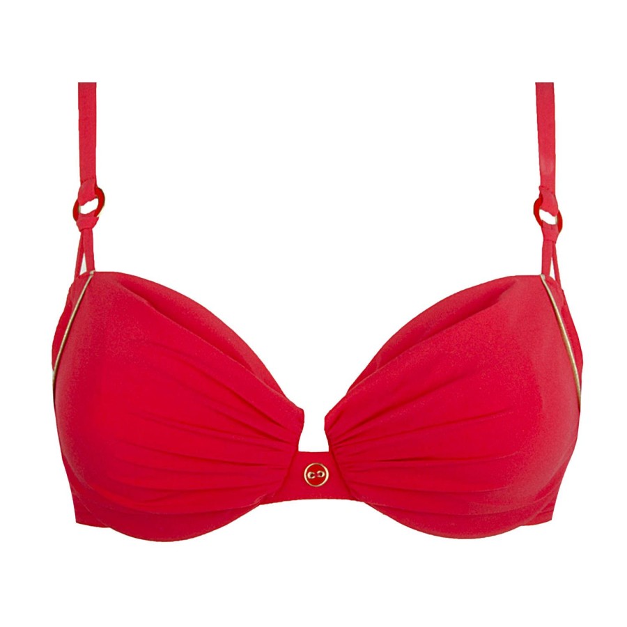 Maillots De Bain Lise Charmel Armatures | Haut De Maillot De Bain Armatures Rouge Hibiscus