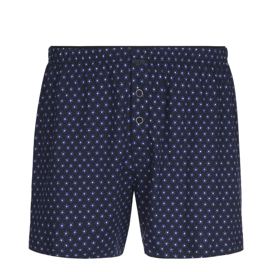 Homme Calida Calecon Homme | Calecon Coupe Americaine Homme En Coton Solidate Blue