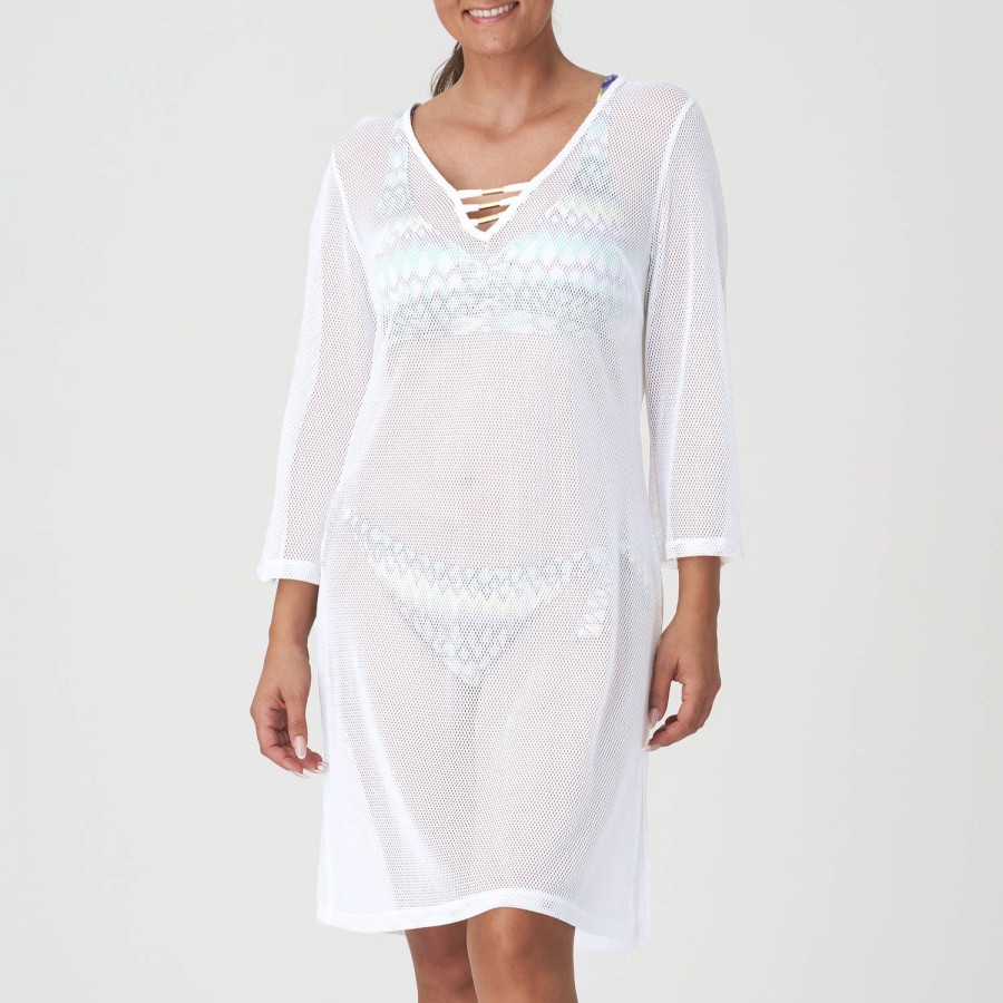 Maillots De Bain PrimaDonna Tunique De Plage & Pareo | Caftan White