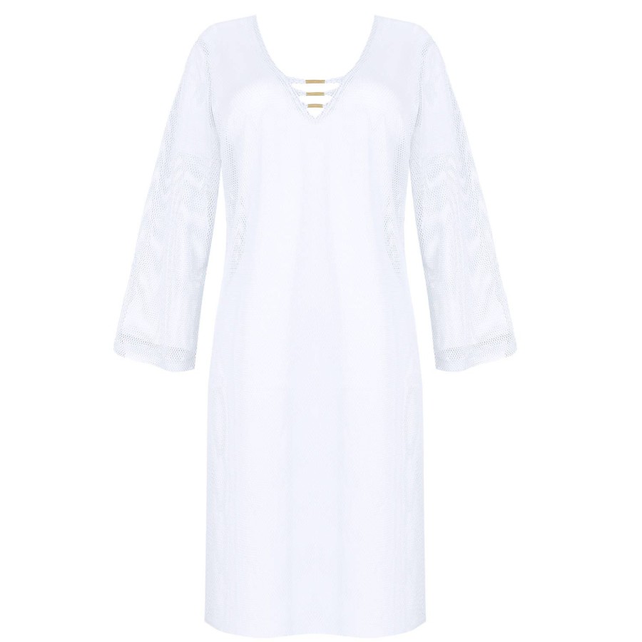 Maillots De Bain PrimaDonna Tunique De Plage & Pareo | Caftan White