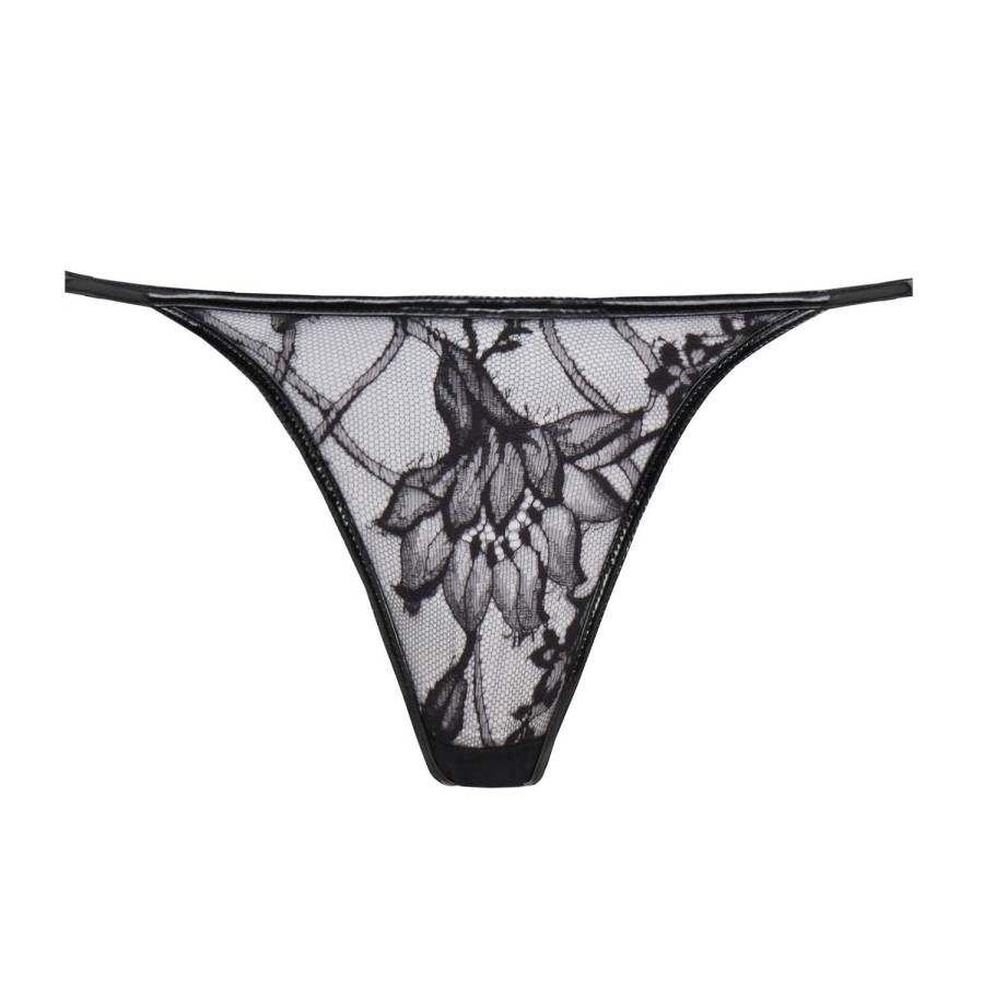 Culottes Agent Provocateur | Slip Ouvert En Dentelle Noir