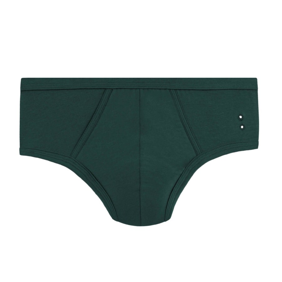 Homme Ron Dorff Slip Homme | Slip Homme En Coton Green Night