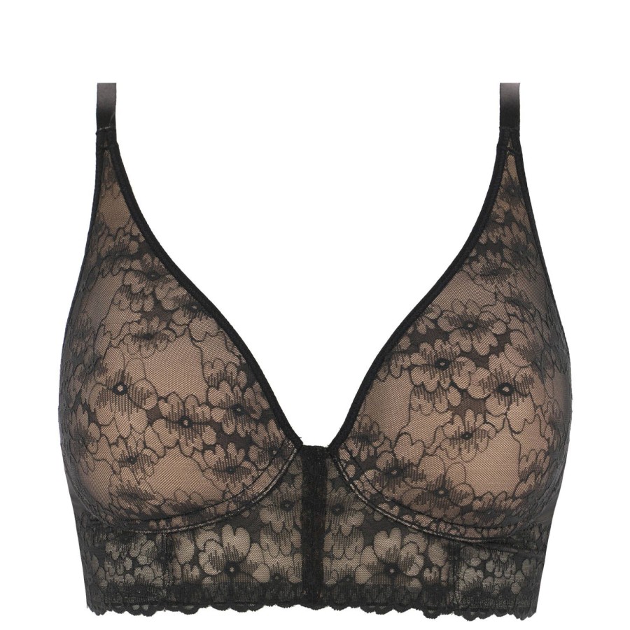 Soutiens-Gorge Triumph | Soutien-Gorge Moule En Dentelle Noir