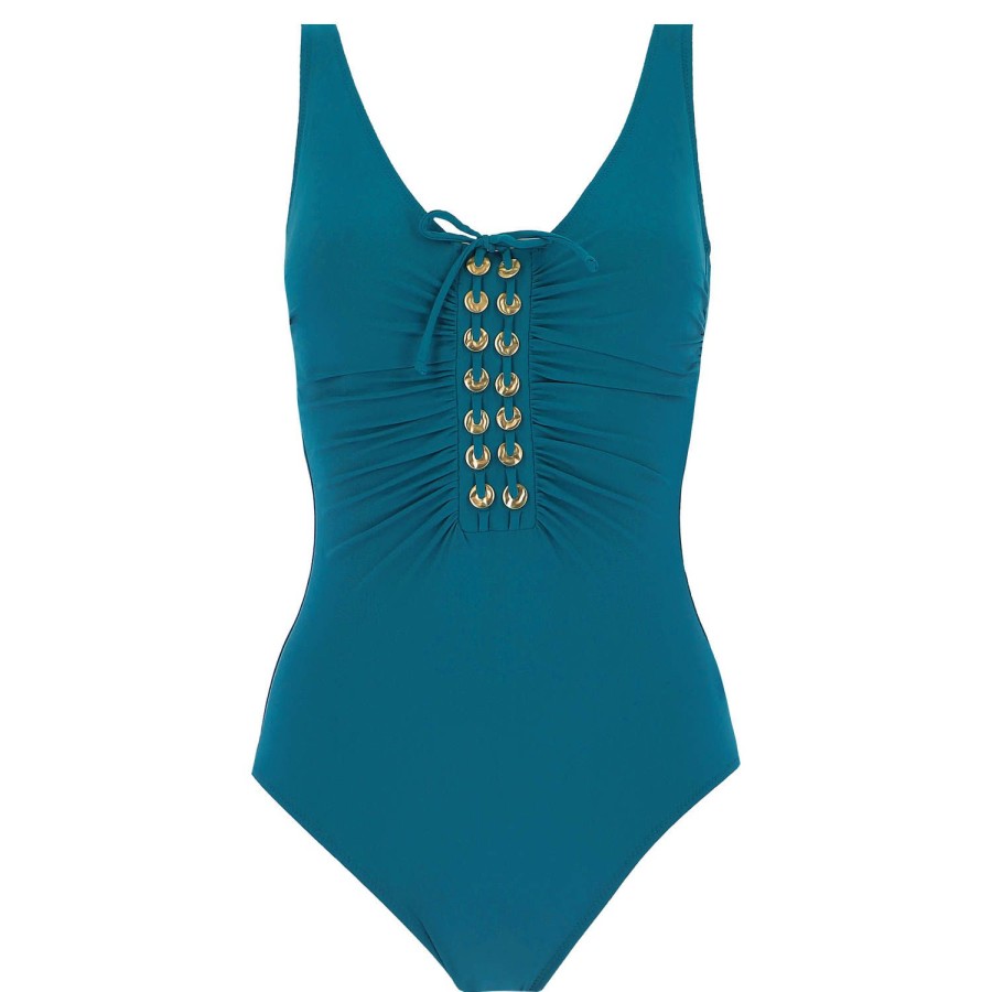 Maillots De Bain Gottex Gainant / Sculptant / Ventre Plat | Maillot De Bain 1 Piece Lissant Sans Armatures Teal