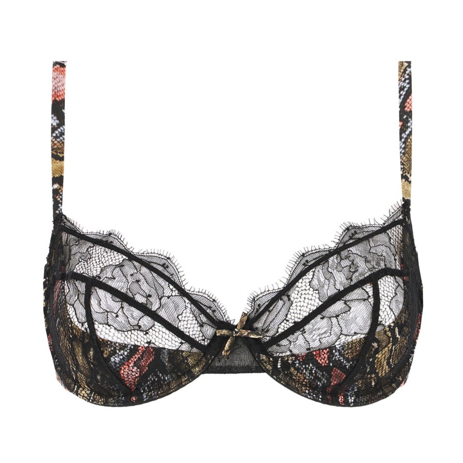 Soutiens-Gorge Fleur du Mal | Soutien-Gorge Balconnet En Dentelle Small Python Print