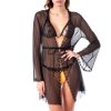 Lingerie De Nuit Valery | Kimono Ocra/Nero