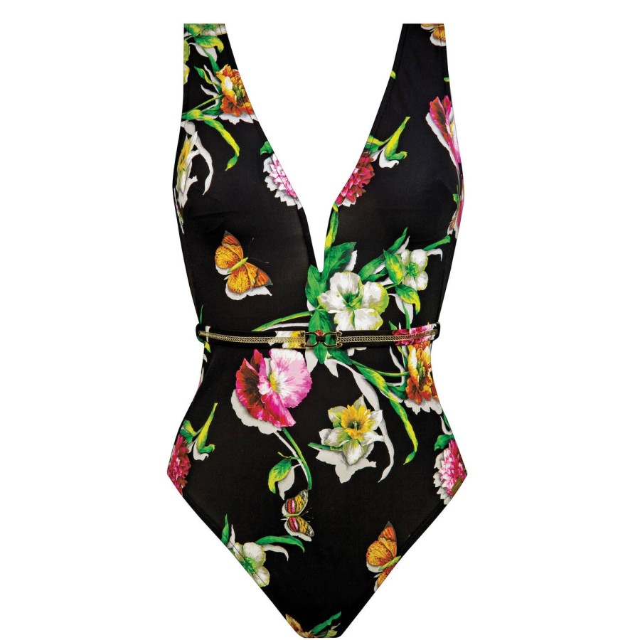 Maillots De Bain Maryan Mehlhorn Autres Formes | Maillot De Bain 1 Piece Decollete Sans Armatures Black Brights