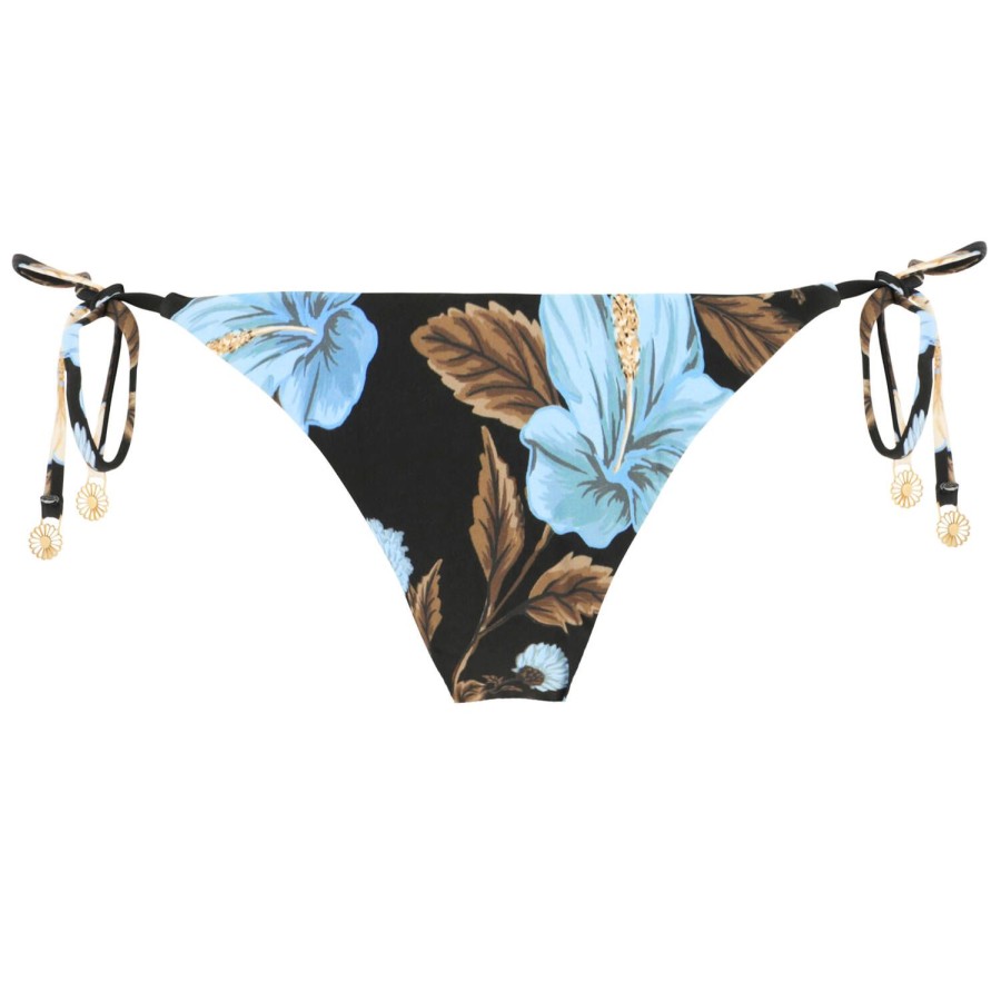 Maillots De Bain Seafolly Bresilien / Tanga | Bas De Maillot De Bain Slip Lacets Reversible Noir