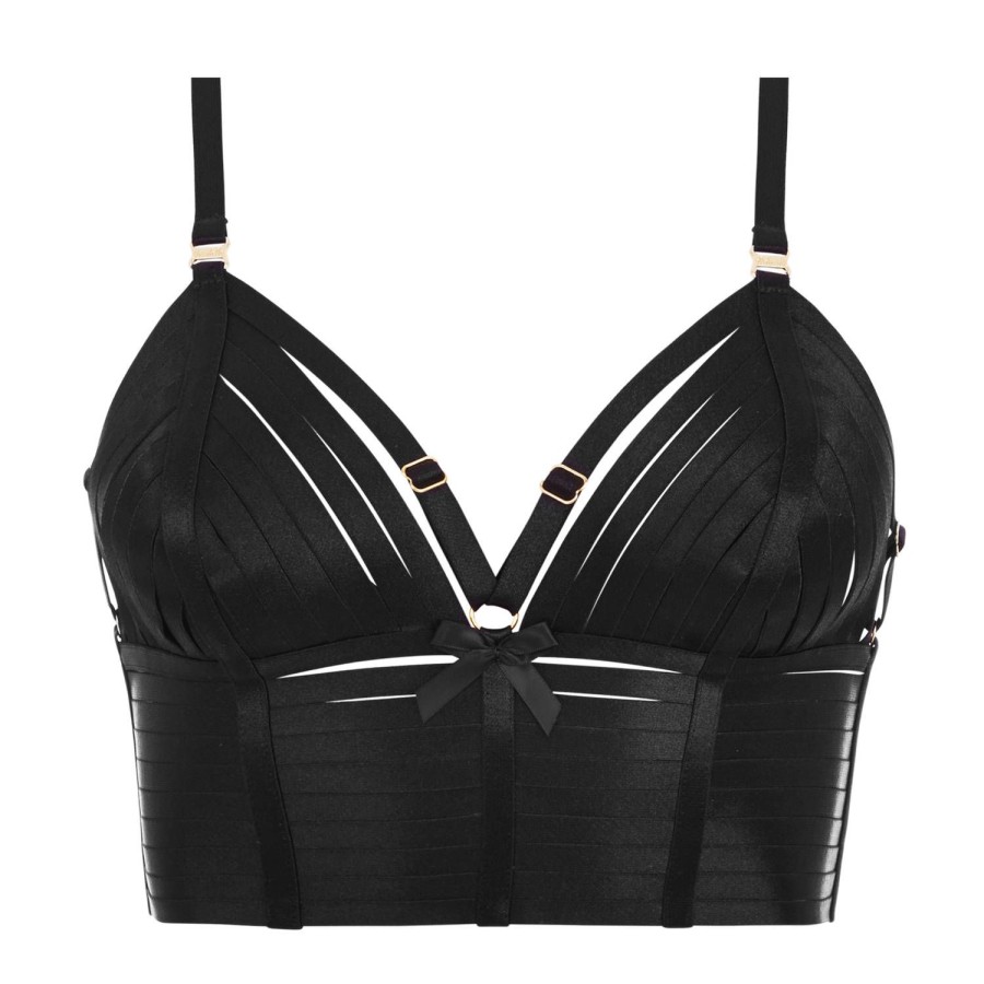 Soutiens-Gorge Bordelle | Soutien-Gorge Bustier Bondage-Belle Noir