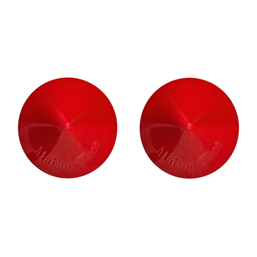 Lingerie Maison Close | Nippies En Cuir Rouge Vernis