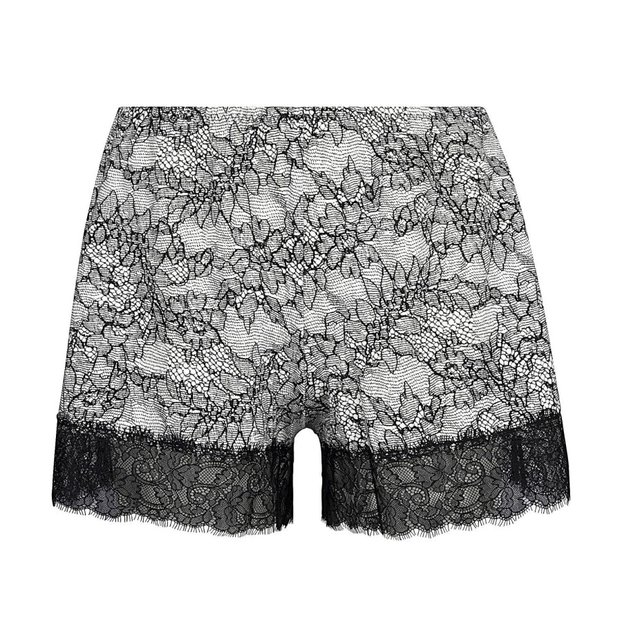 Lingerie De Nuit Antigel | Short Dentelle Fusain