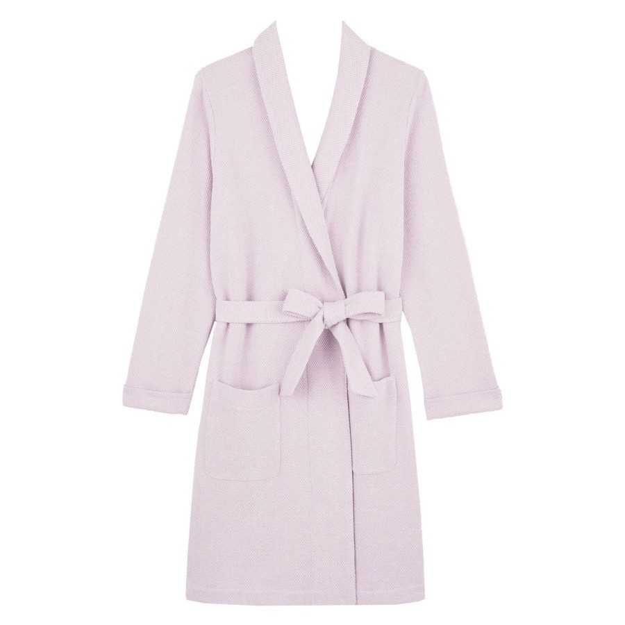 Lingerie De Nuit Laurence Tavernier | Peignoir Court En Coton Eau De Rose