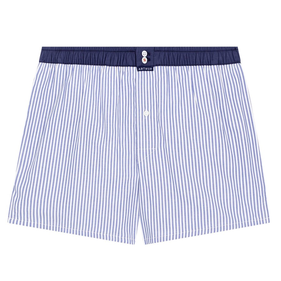 Homme Arthur Calecon Homme | Calecon Suspensoir Homme En Coton Bleu