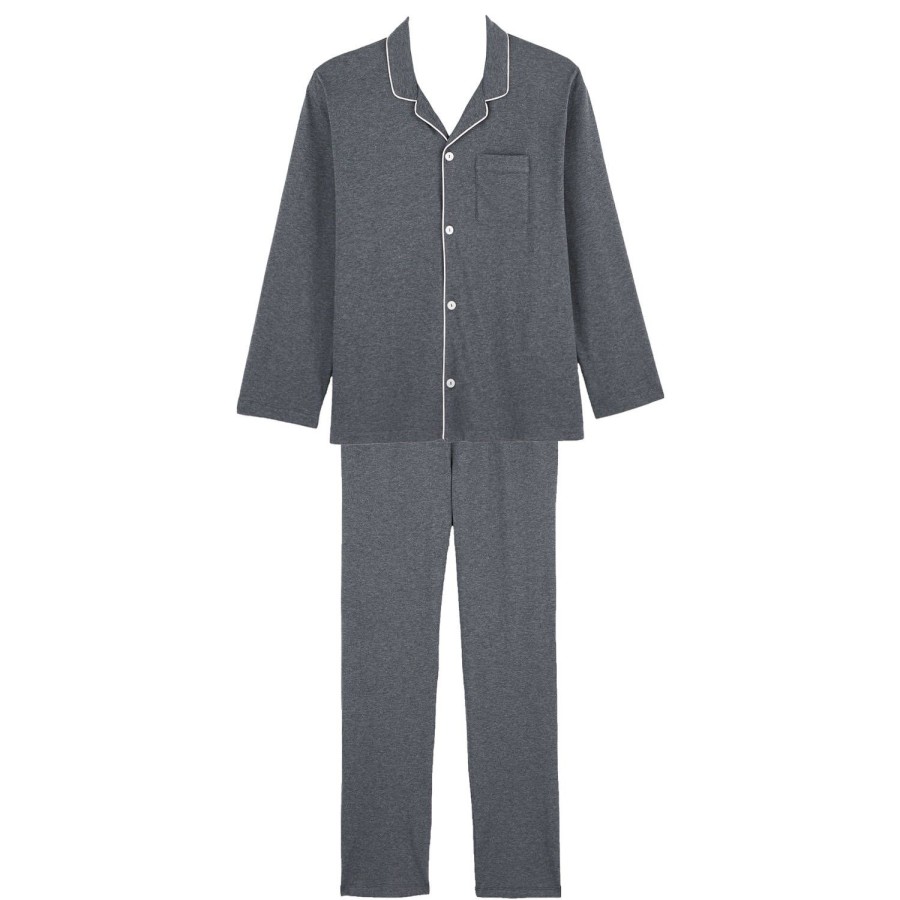 Homme Laurence Tavernier Pyjama Homme | Pyjama Homme En Coton Anthracite Chine