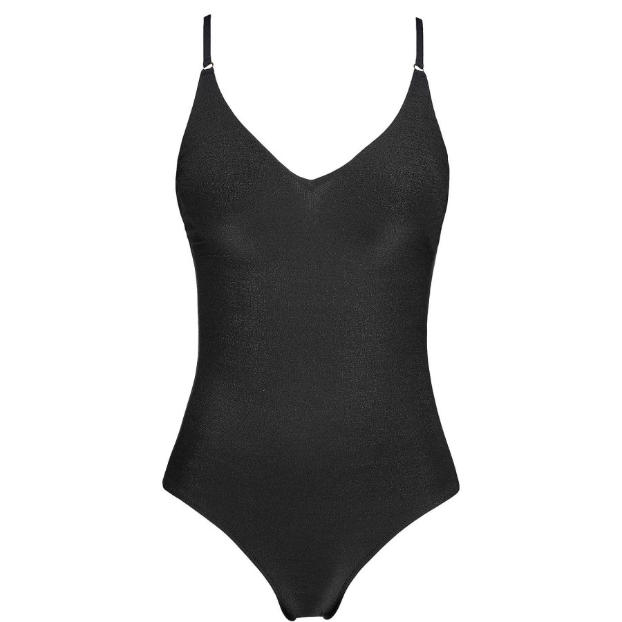 Maillots De Bain Aubade Autres Formes | Maillot De Bain 1 Piece Decollete Sans Armatures Black Sand