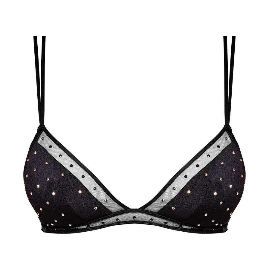 Soutiens-Gorge Andres Sarda | Soutien-Gorge Sans Armatures Strass Noir