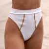 Maillots De Bain Pain de Sucre Culotte Haute | Bas De Maillot De Bain Culotte Haute Cordelia Blanc