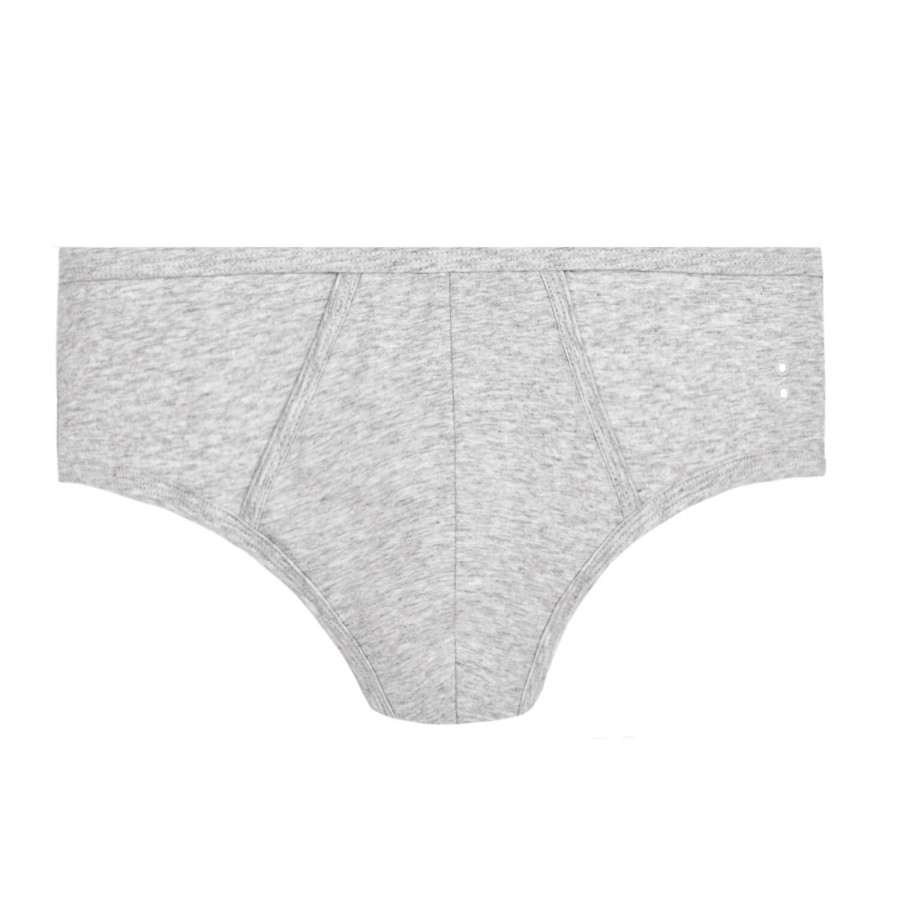 Homme Ron Dorff Slip Homme | Slip Homme En Coton Grey Melange