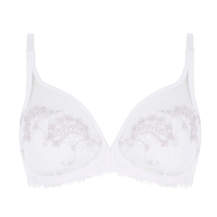 Soutiens-Gorge Simone Pérèle | Soutien-Gorge Emboitant Decollete Plongeant Blanc Cristal