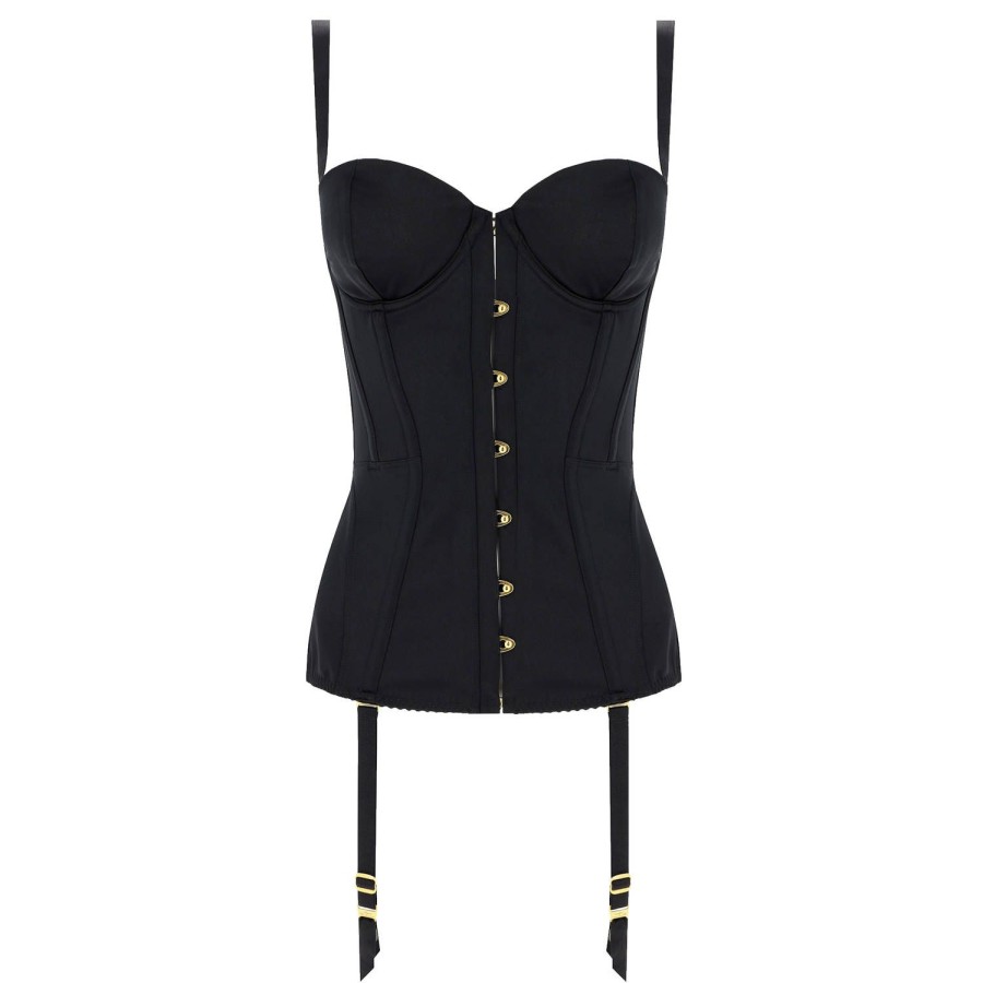 Lingerie Agent Provocateur | Corset En Satin Noir