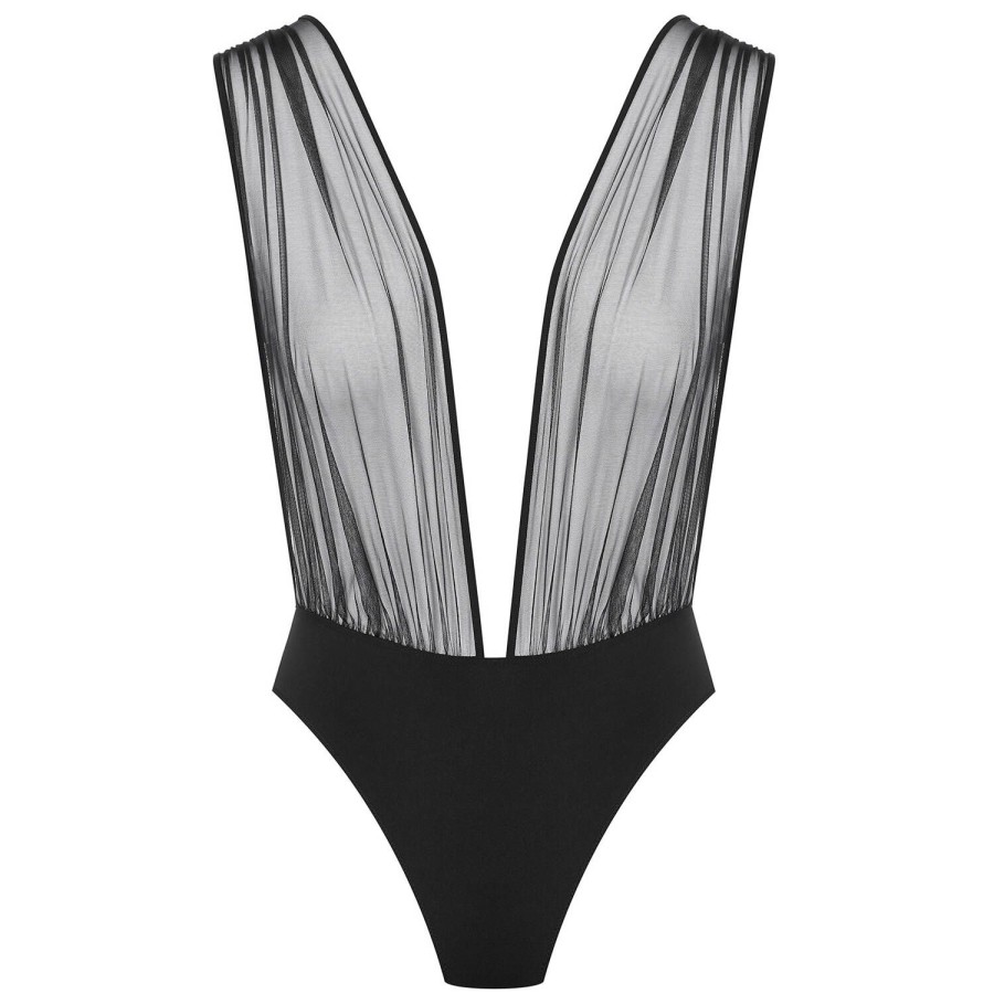 Lingerie Maison Close | Body String Col V Noir