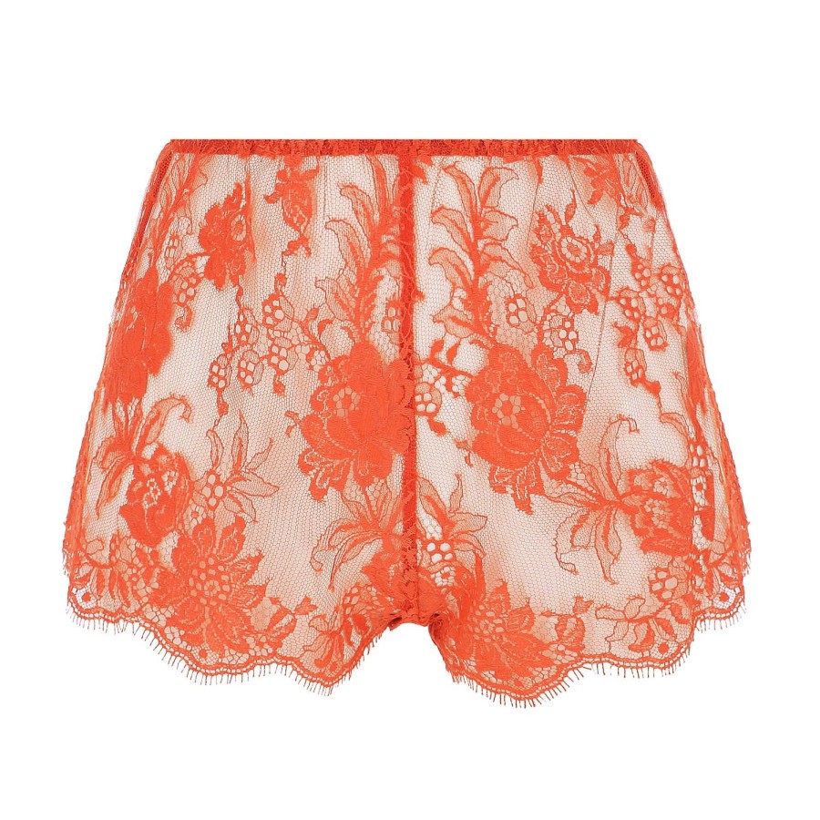 Lingerie De Nuit Marjolaine | Short En Dentelle Corail